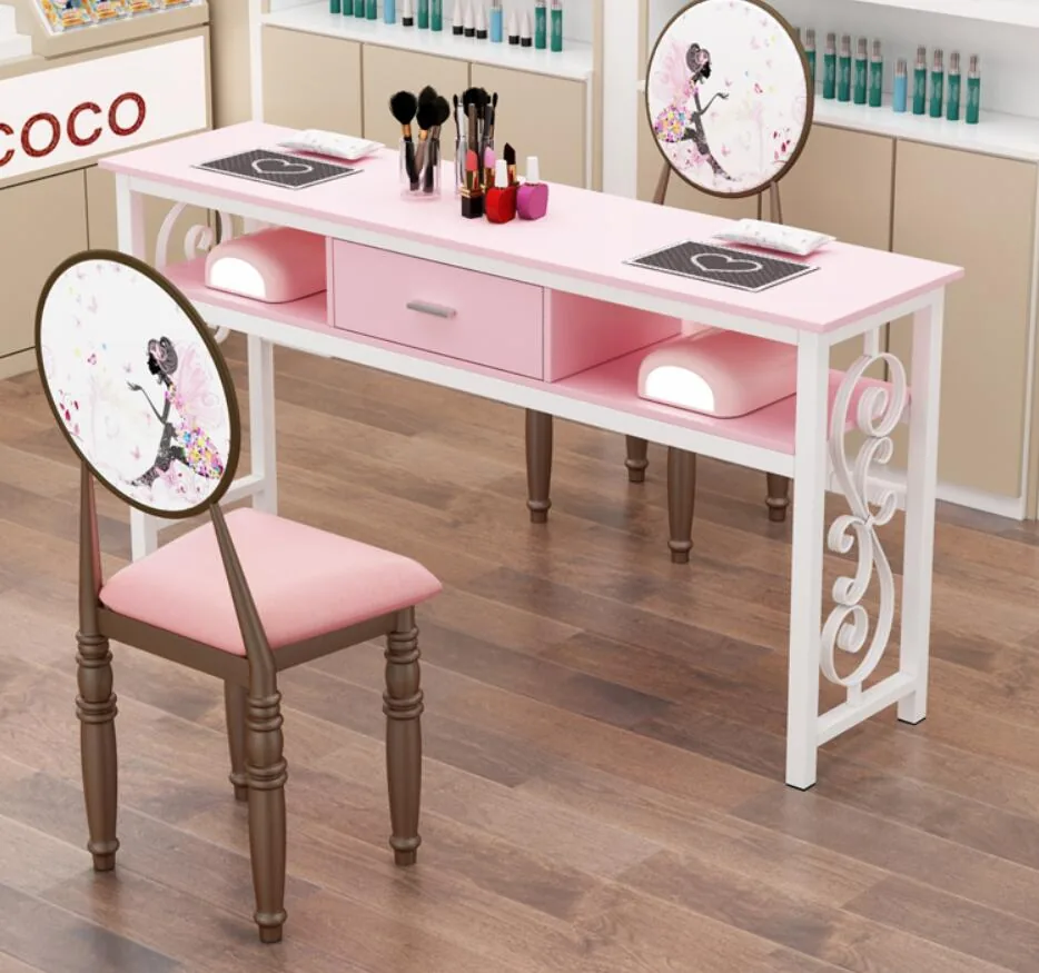 Economical Double Seat Manicure Table And Chair Set Simple Design - 22