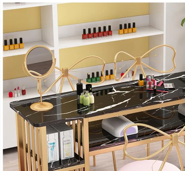 European Style Single Nail Table And Double Chair Set - 10