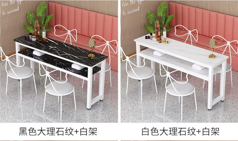 Modern Manicure Table And Chair Set For Single Double Triple Stations - 12 Modern Manicure Table And Chair Set For Single Double Triple Stations - 12