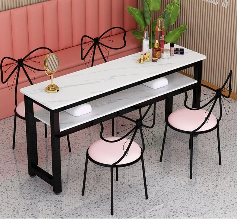 Modern Manicure Table And Chair Set For Single Double Triple Stations - 17 Modern Manicure Table And Chair Set For Single Double Triple Stations - 17