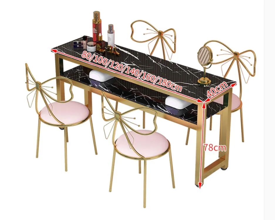 Modern Manicure Table And Chair Set For Single Double Triple Stations - 18 Modern Manicure Table And Chair Set For Single Double Triple Stations - 18