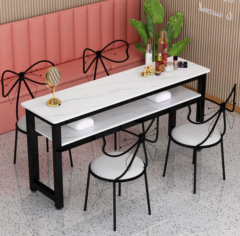 Modern Manicure Table And Chair Set For Single Double Triple Stations - 7 Modern Manicure Table And Chair Set For Single Double Triple Stations - 7