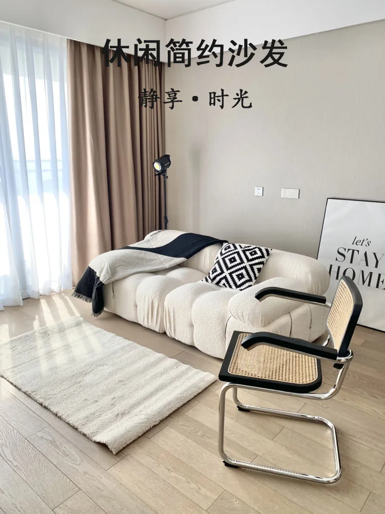 Nordic Designer Lazy Sofa Chair Square Module Pull Button - 19 Nordic Designer Lazy Sofa Chair Square Module Pull Button - 19