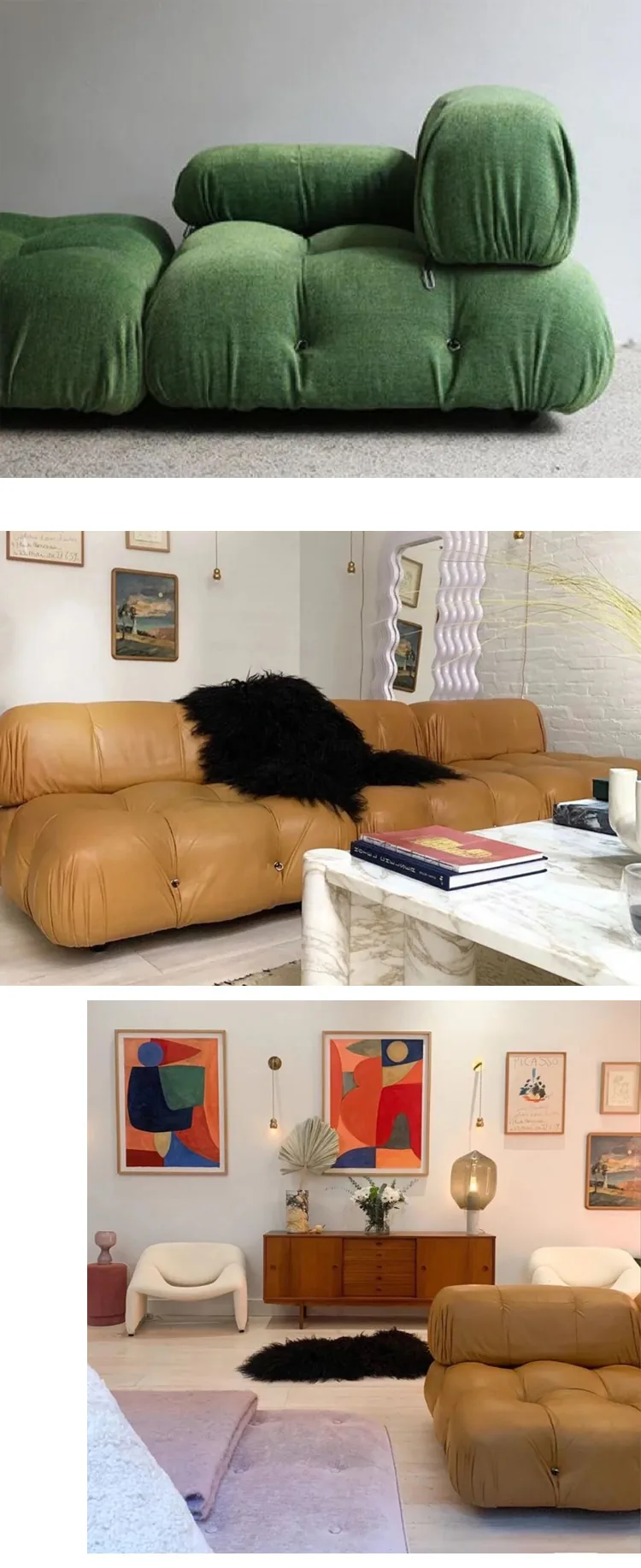Nordic Designer Lazy Sofa Chair Square Module Pull Button - 40 Nordic Designer Lazy Sofa Chair Square Module Pull Button - 40