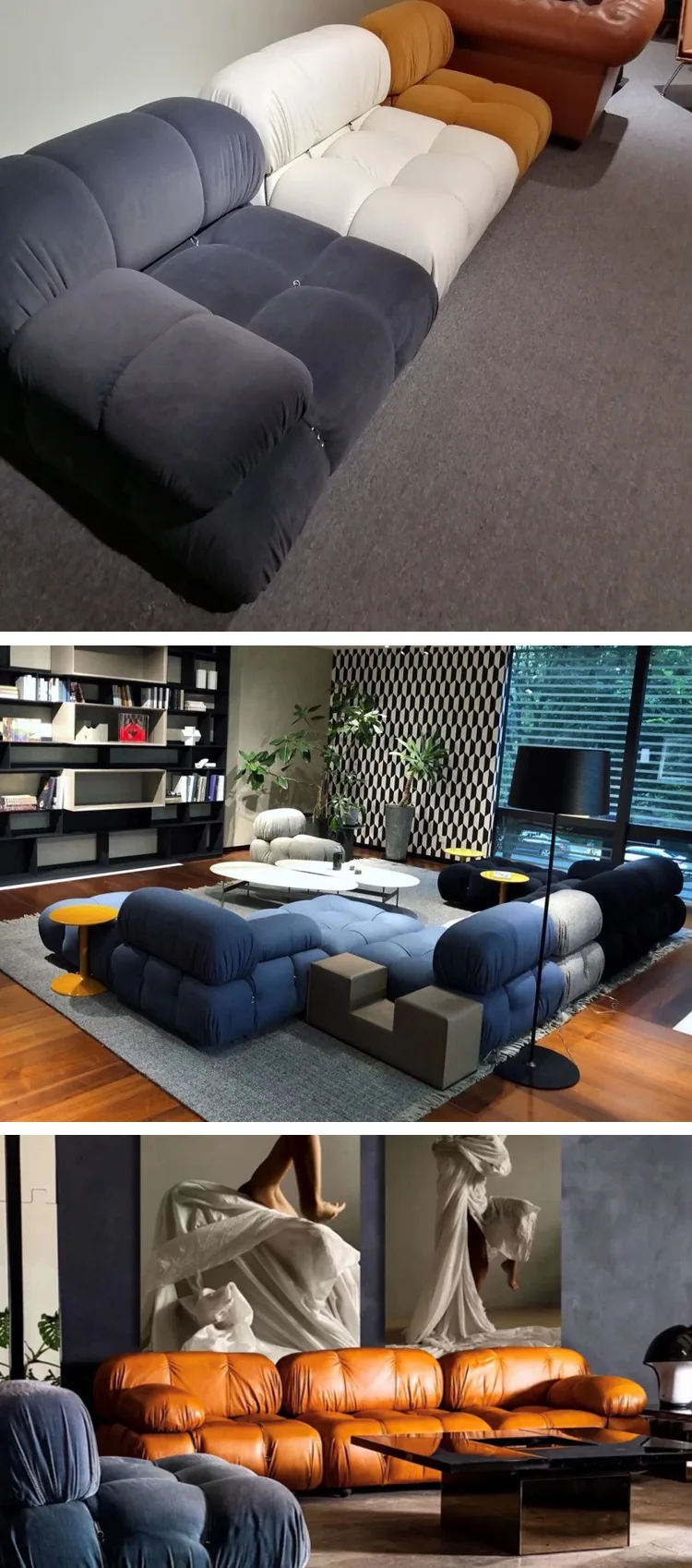 Nordic Designer Lazy Sofa Chair Square Module Pull Button - 41 Nordic Designer Lazy Sofa Chair Square Module Pull Button - 41