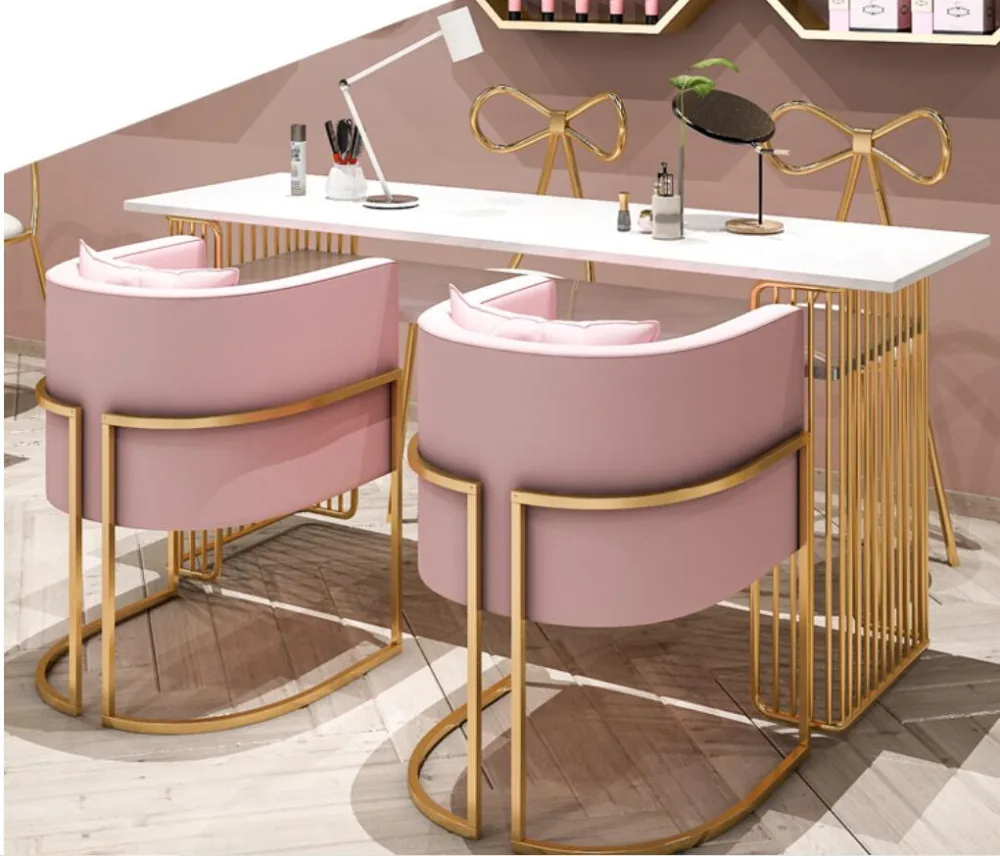 Professional Marble Manicure Table Chair Set For Singledouble Stations - 12