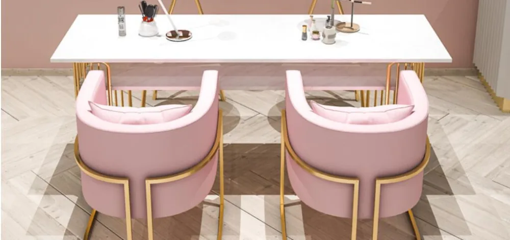 Professional Marble Manicure Table Chair Set For Singledouble Stations - 13