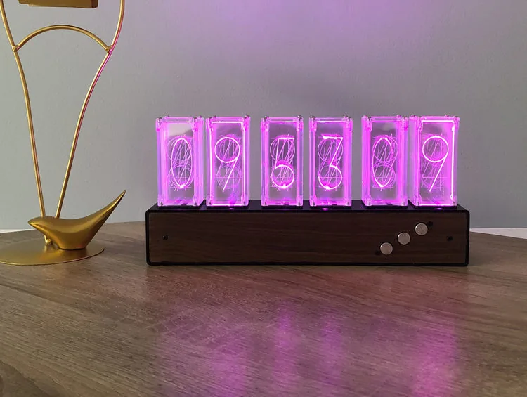 Rgb Led Digital Clock With Night Light Full Color Atmosphere Tube Clock - 10 Rgb Led Digital Clock With Night Light Full Color Atmosphere Tube Clock - 10