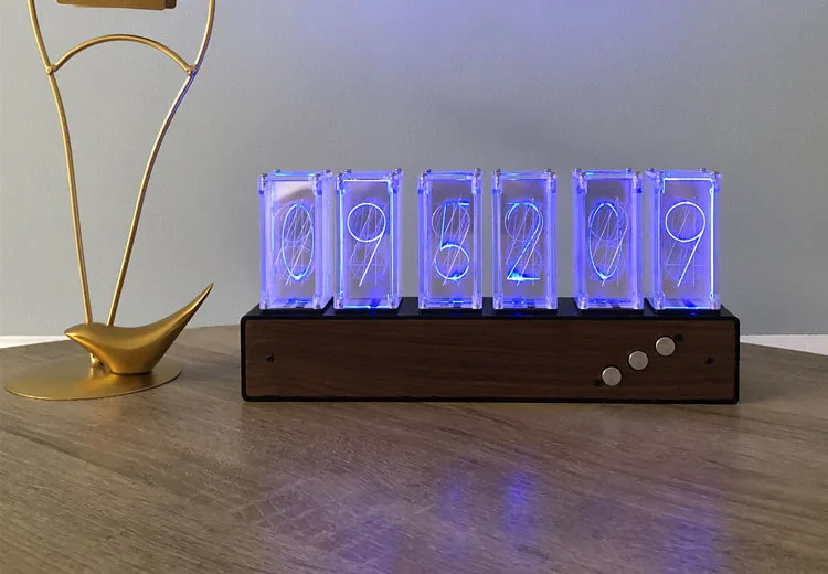 Rgb Led Digital Clock With Night Light Full Color Atmosphere Tube Clock - 12 Rgb Led Digital Clock With Night Light Full Color Atmosphere Tube Clock - 12