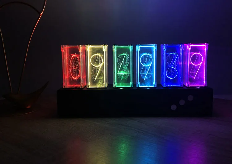 Rgb Led Digital Clock With Night Light Full Color Atmosphere Tube Clock - 7 Rgb Led Digital Clock With Night Light Full Color Atmosphere Tube Clock - 7