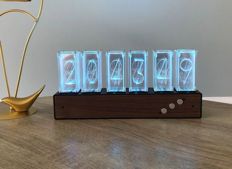 Rgb Led Digital Clock With Night Light Full Color Atmosphere Tube Clock - 9 Rgb Led Digital Clock With Night Light Full Color Atmosphere Tube Clock - 9