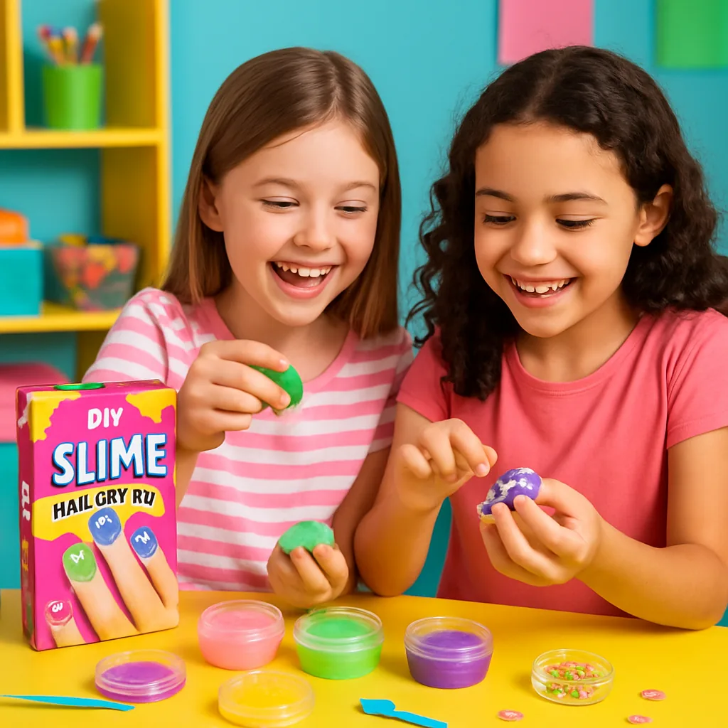 Diy Slime Nail Art Kit With Fun Fimo Fruit Slices: A Creative Crafting Experience For Children 3